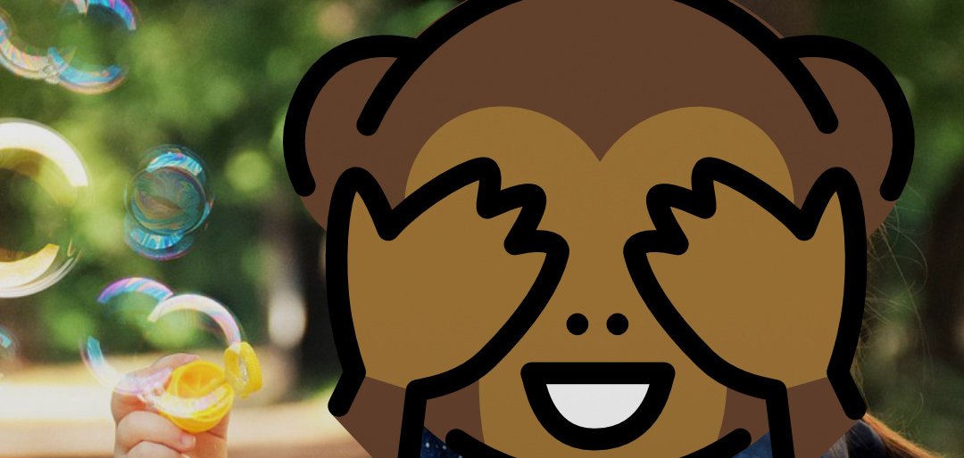 Kinderbild mit See No Evil Monkey