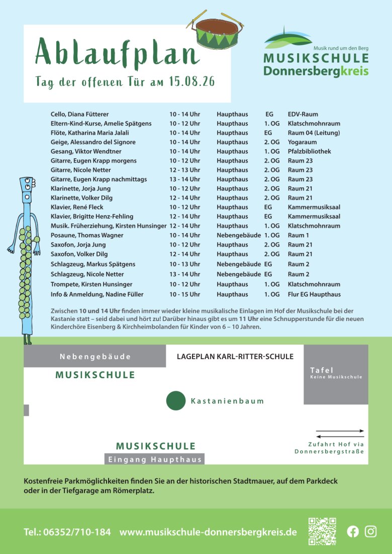 Ablaufplan des Tags der offenen Tür 2026