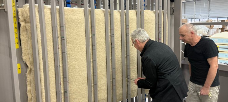 Betriebsbesuch bei Schramm in Winnweiler mit Landrat Guth und Bürgermeister Jacob