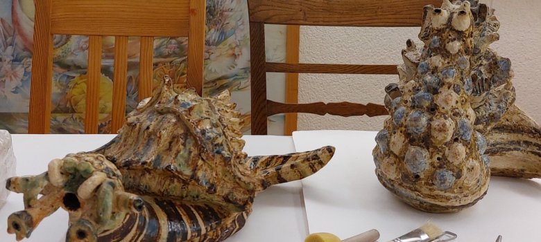 Die phantastischen Schnecken von Christine Hoormann dienen als Inspiration für die Kinder