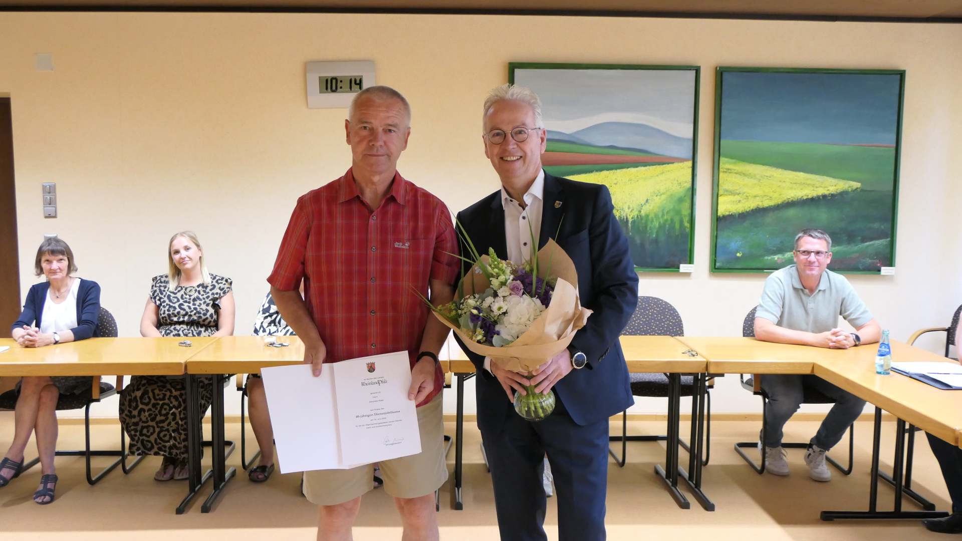 Dienstjubiläen und Höhergruppierung bei der Kreisverwaltung Donnersbergkreis