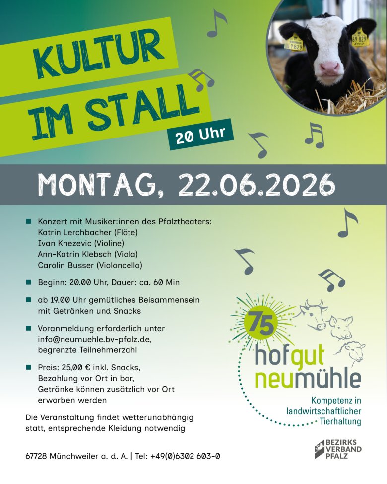 Kultur im Stall Flyer Kultur im Stall Flyer