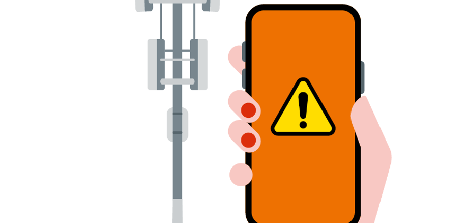 Warnung über das Mobiltelefon