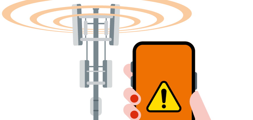 Warnung über das Mobiltelefon Warnung über das Mobiltelefon