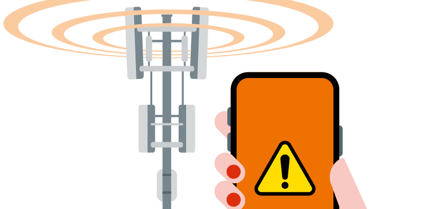 Warnung über das Mobiltelefon