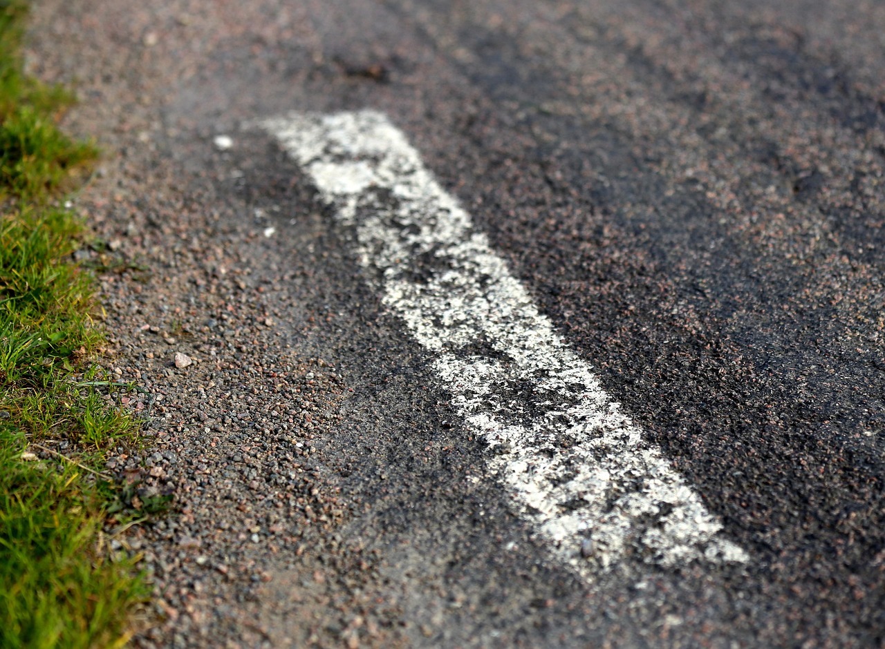Detailaufnahme einer Straße