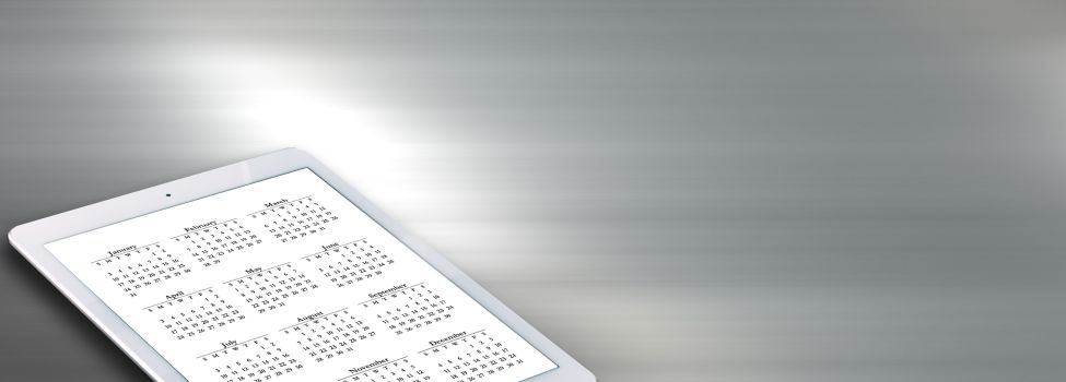 Ein Kalender auf einem Tisch