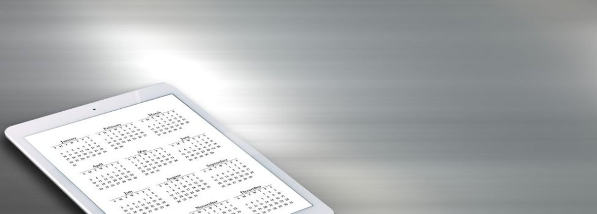 Ein Kalender auf einem Tisch