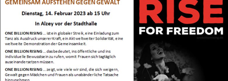 Screenshot der Webseite von One Billion Rising.
