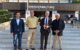 Kreisbeigeordnete Gruppenbild der Kreisbeigeordneten mit Landrat Rainer Guth. Von links nach rechts: Herr Güngör Aydin, Herr Dr. Karl Landfried, Herr Rainer Guth und Herr Ralph Molter.